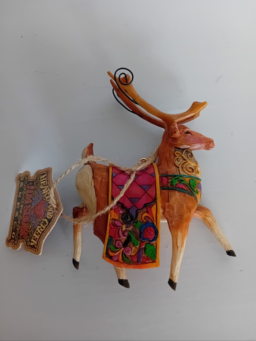 2004 Retired Jim Shore Heartwood Creek-Dash Away Deer Ornament Enesco